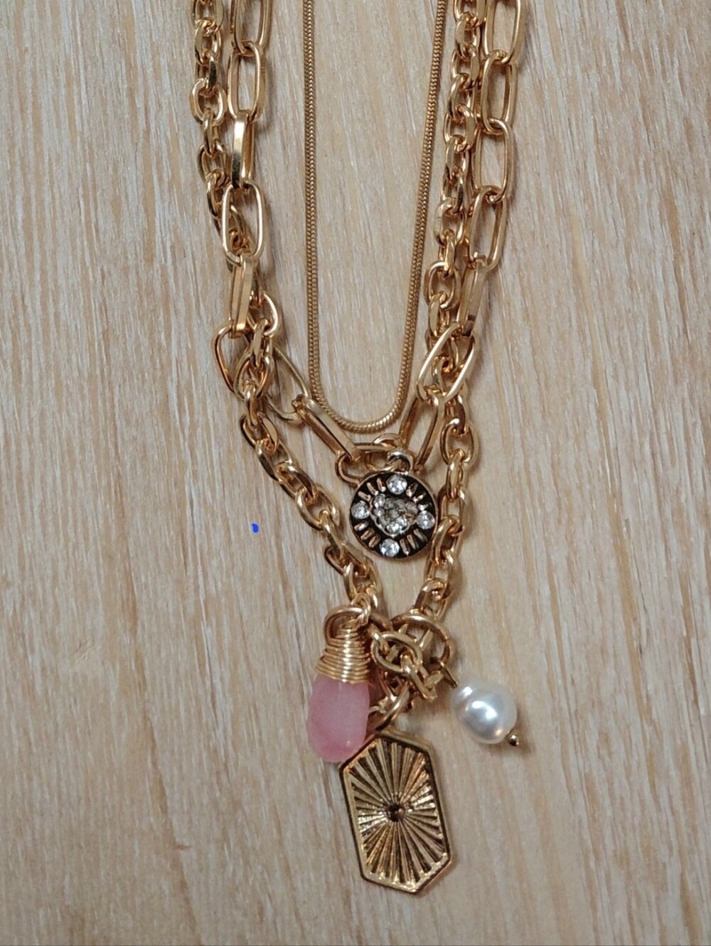 Francesca's Collections Gold-Tone Layered Chain Necklace